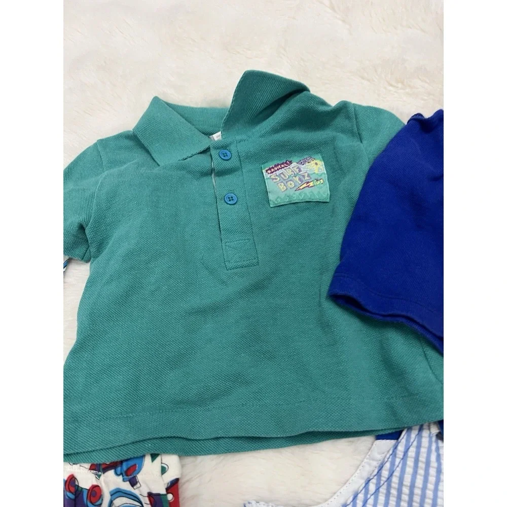 Vintage Baby toddler Overall Clothing Lot Surf Polo Retro Oshkosh